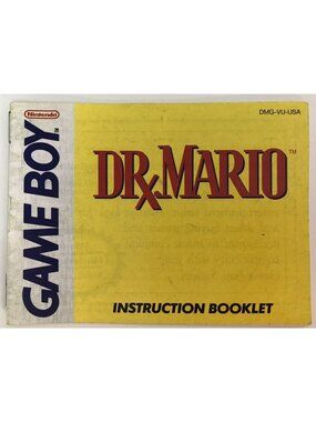 Dr. Mario - Manual Only (Nintendo Game Boy) Instruction Booklet